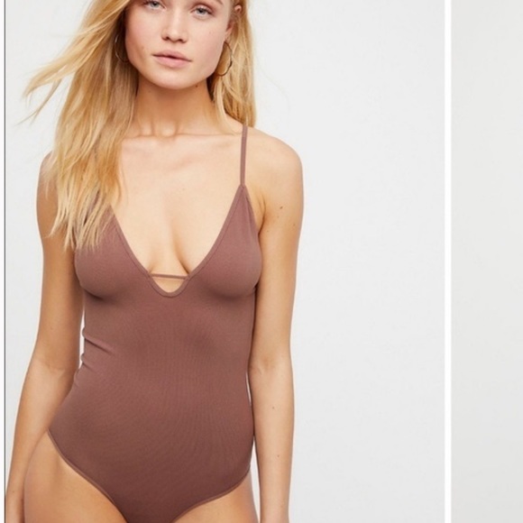 Free People Tops - NWOT Free People Intimately Move Along Bodysuit Brown XS/S